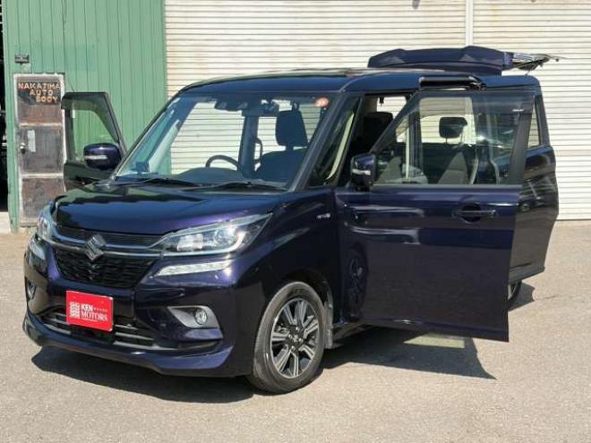 ソリオ1.2 バンディット ハイブリッド MV 4WD　ワンオーナー車4WDデュアルブレーキサポート　左リアパワスラ純正エンジンスターター　シートヒーター 1200