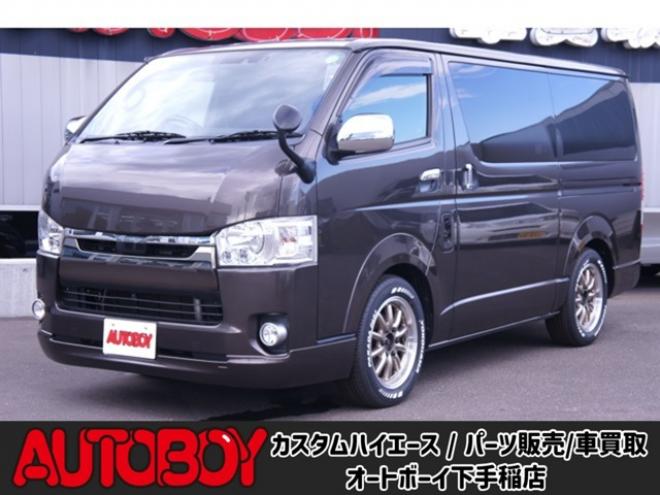 ハイエースバン2.8 スーパーGL 50TH アニバーサリー リミテッド ロングボディ ディーゼルターボ 4WD　415COBRA　CL-3 フロントリップスポイラー　ステージ2ルーフスポイラー　By2NEO　BADフェイスボンネット　ローフォルムフェンダー　ESSEX　ENCB　17インチブロンズホイール　ヨコハマパラダ　NEWパーツカスタム 2800