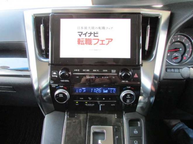 アルファード3.5 SA Cパッケージ 4WD　純正ナビ/フルセグTV/バックカメラ/プリクラッシュセーフティー/LEDヘッドライト/スマートキー一体式エンジンスターター/レーダークルーズコントロール/純正フリップダウンモニター/ビルトインETC/両側Pスライドドア 3500