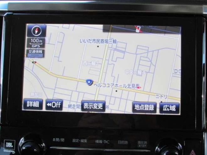 アルファード3.5 SA Cパッケージ 4WD　純正ナビ/フルセグTV/バックカメラ/プリクラッシュセーフティー/LEDヘッドライト/スマートキー一体式エンジンスターター/レーダークルーズコントロール/純正フリップダウンモニター/ビルトインETC/両側Pスライドドア 3500