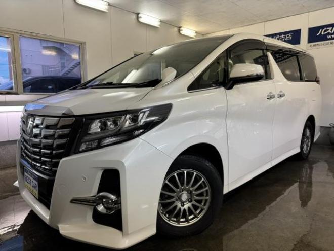アルファード２．５Ｓ　Ｃパッケージ　本州仕入　寒冷地仕様　禁煙車　純正リアフリップダウンモニター　純正１８インチＡＷ　社外１６ＡＷ＋スタッドレスタイヤ付　両側パワースライドドア　パワーバックドア　純正エンジンスターター　前後ドラレコ 4WD 2500 5Dr
