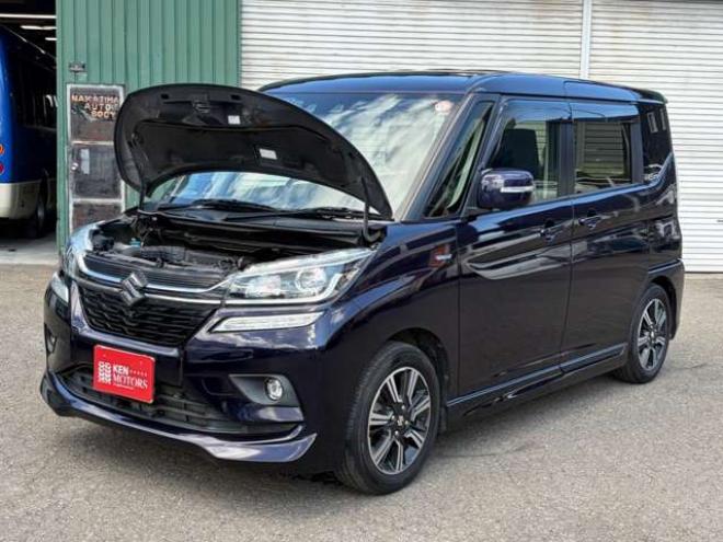 ソリオ1.2 バンディット ハイブリッド MV 4WD　ワンオーナー車4WDデュアルブレーキサポート　左リアパワスラ純正エンジンスターター　シートヒーター 1200