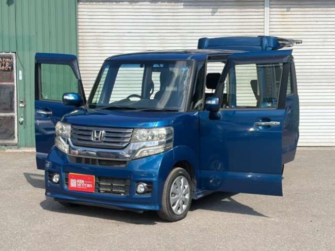 N-BOX+カスタムG 4WD　ワンオーナー車4WD　社外ナビ　地デジ　純正スターターETCスペアキー 660