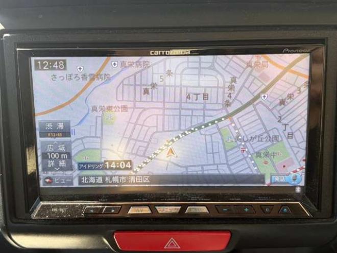N-BOX+カスタムG 4WD　ワンオーナー車4WD　社外ナビ　地デジ　純正スターターETCスペアキー 660