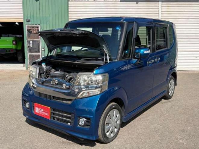 N-BOX+カスタムG 4WD　ワンオーナー車4WD　社外ナビ　地デジ　純正スターターETCスペアキー 660