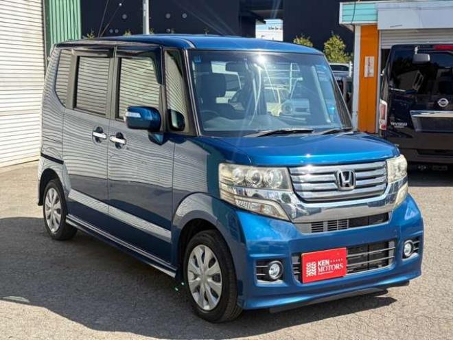 N-BOX+カスタムG 4WD　ワンオーナー車4WD　社外ナビ　地デジ　純正スターターETCスペアキー 660