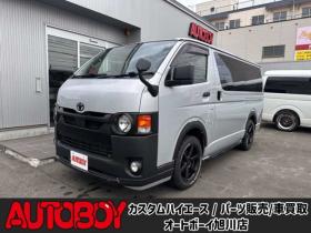 ハイエースバン　2.8 DX ロング ディーゼルターボ 4WD　キーレス 両側スライドドア　415SAFARI丸目キッド 衝突被害軽減システム 車線逸脱防止 横滑り防止 パワーヒート オートハイビーム バックカメラ メモリーナビ フルセグTV 電動格納ミラー 2800