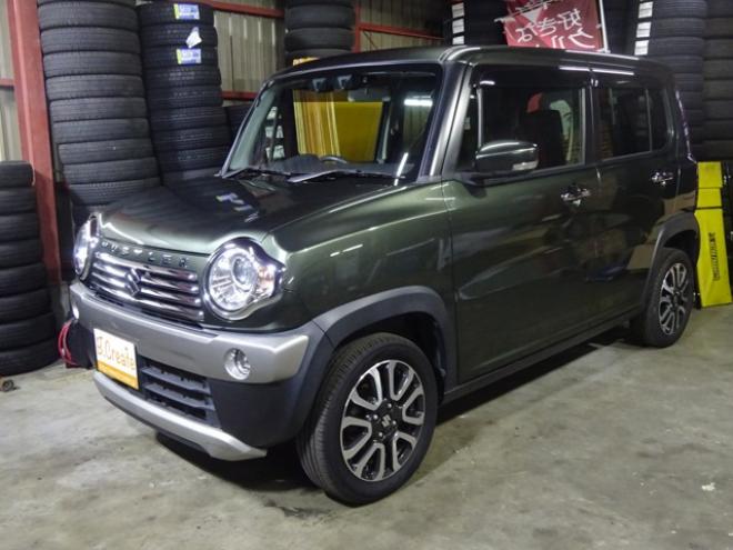 ハスラーJターボ 4WD　本州仕入・後期型・ナビ・TV・B/T・バックカメラ・デュアルカメラブレーキ・LEDライト・スマートキー・プッシュスタート・シートヒーター・パドルシフト・クルコン・ETC・オートライト・アイドリングストップ 660