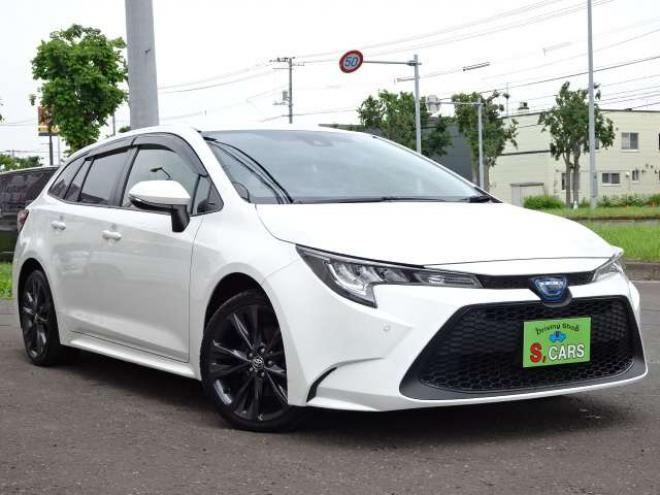 カローラツーリング 1.8 ハイブリッド G-X プラス E-Four 4WD　ハイブリッド機構含保証2年/走行距離無制限　4WD　ワンオーナー セーフティセンス ディスプレイオーディオ・ナビ　バックカメラ　LEDヘッドライト　W/B純正17インチアルミホイール ミラーヒーター 6SRS スマートキー 1800