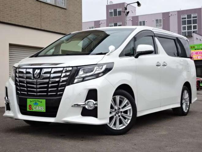 アルファード2.5 S 4WD　本州車　保証1年/走行距離無制限　4WD　両側パワースライドドア　社外9型ナビ　地デジ　バックカメラ　Bluetooth接続　LEDヘッドライト　ビルトインETC　純正18インチアルミ 2500