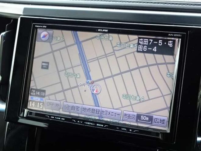 アルファード2.5 S 4WD　本州車　保証1年/走行距離無制限　4WD　両側パワースライドドア　社外9型ナビ　地デジ　バックカメラ　Bluetooth接続　LEDヘッドライト　ビルトインETC　純正18インチアルミ 2500