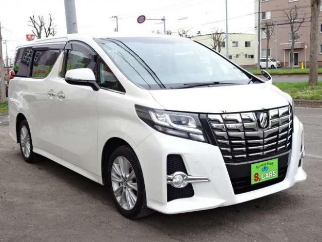 アルファード2.5 S 4WD　本州車　保証1年/走行距離無制限　4WD　両側パワースライドドア　社外9型ナビ　地デジ　バックカメラ　Bluetooth接続　LEDヘッドライト　ビルトインETC　純正18インチアルミ 2500