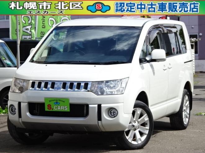 デリカD：5 2.4 G パワーパッケージ 4WD　本州車　保証1年/走行距離無制限　4WD　両側パワースライドドア　社外ナビ　地デジ　バックカメラ　ETC　Bluetooth接続　純正HID　純正18インチアルミホイール　前後ドラレコ　クルーズコントロール　パドルシフト 2400