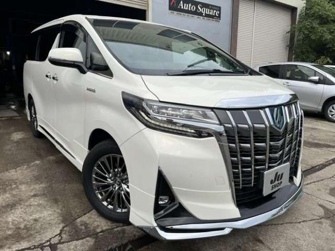 アルファードハイブリッド 2.5 エグゼクティブ ラウンジ E-Four 4WD　法定12ヵ月点検整備付・モデリスタエアロ・純正ナビ・純正リアモニター・パノラミックビューモニター・デジタルインナーミラー・ベンチレーションシート・純正エンジンスターター・寒冷地仕様車 2500