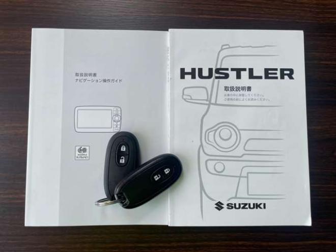 ハスラーXターボ 4WD　1年保証/Bluetooth/ナビ・TV/バックカメラ/前後ドライブレコーダー/ビルトインETC/キー2本/HIDヘッドライト/シートヒーター/2トーンカラー/純正15インチアルミホイール/車検令和9年8月/法定整備/修復歴無し 660