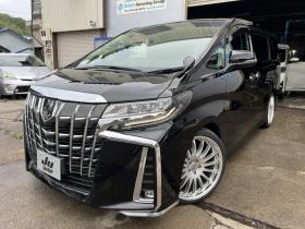 アルファード　2.5 S Cパッケージ 4WD　法定24ヵ月点検整備付・新規車検整備付・21インチAW・車高調・アルパイン10インチナビ・フリップダウンモニター・セーフティーセンス・パワーバックドア・純正エンジンスターター・ドライブレコーダー・本州仕入車両 2500