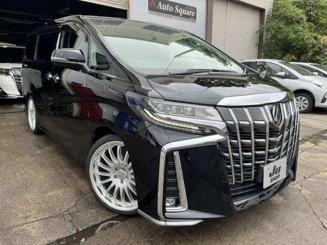 アルファード2.5 S Cパッケージ 4WD　法定24ヵ月点検整備付・新規車検整備付・21インチAW・車高調・アルパイン10インチナビ・フリップダウンモニター・セーフティーセンス・パワーバックドア・純正エンジンスターター・ドライブレコーダー・本州仕入車両 2500