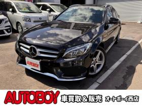 ベンツ　Cクラスワゴン C200 4マチック スポーツ 4WD　ブラインドスポットモニター・ディスタンスパイロットディストロニック・ステアリングパイロット・アイドリングストップ・電動テールゲート・メモリーパワーシート・LEDヘッドライト・純正ナビ・バックカメラ 2000