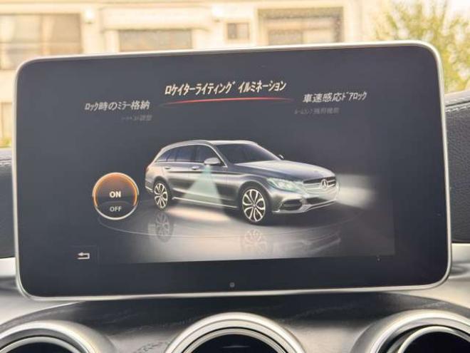 ベンツCクラスワゴン C200 4マチック スポーツ 4WD　ブラインドスポットモニター・ディスタンスパイロットディストロニック・ステアリングパイロット・アイドリングストップ・電動テールゲート・メモリーパワーシート・LEDヘッドライト・純正ナビ・バックカメラ 2000