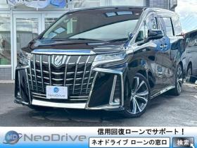 アルファードハイブリッド　ハイブリッド2.5SR 4WD　ローンが不安な方＜優遇ローン＞　寒冷地仕様　純正ワイドナビ　後席モニター　黒革シート 4WD 2500 5Dr