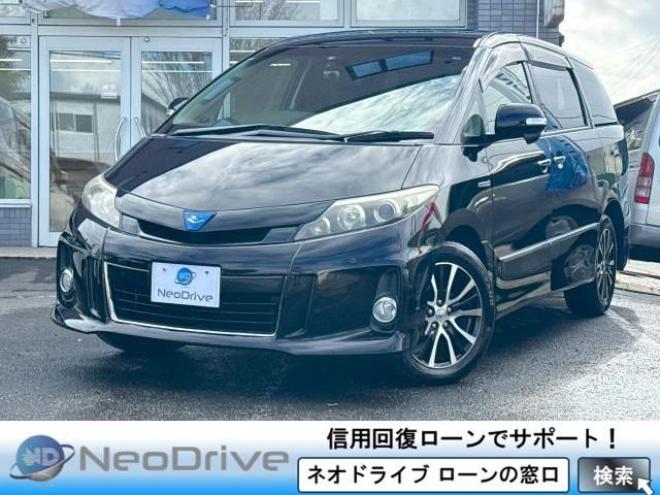 エスティマハイブリッドハイブリッド2.4アエラス レザーPKG 4WD　ローンが不安な方＜優遇ローン＞　本州仕入　純正ナビTV　後席モニター　両側パワースライド　電動リアゲート 4WD 2400 5Dr