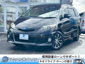 エスティマハイブリッド　ハイブリッド2.4アエラス レザーPKG 4WD　ローンが不安な方＜優遇ローン＞　本州仕入　純正ナビTV　後席モニター　両側パワースライド　電動リアゲート 4WD 2400 5Dr