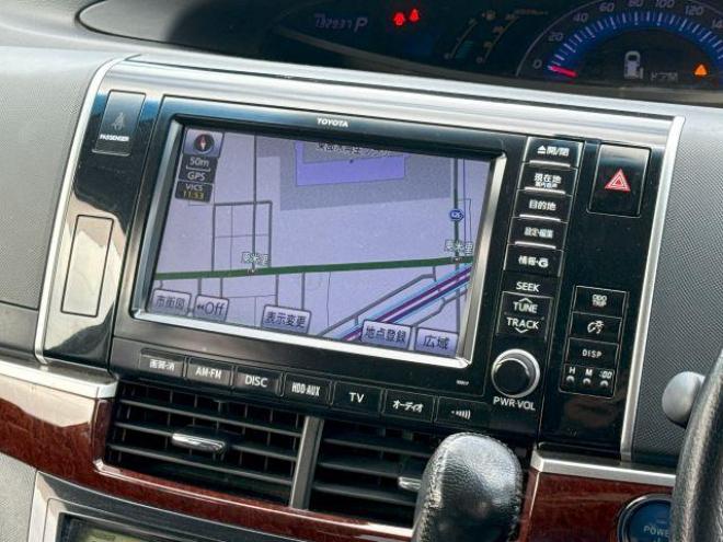 エスティマハイブリッドハイブリッド2.4アエラス レザーPKG 4WD　ローンが不安な方＜優遇ローン＞　本州仕入　純正ナビTV　後席モニター　両側パワースライド　電動リアゲート 4WD 2400 5Dr