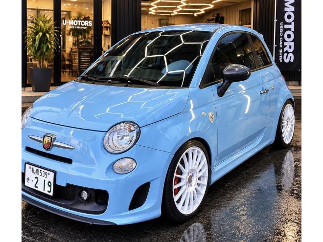 フィアット500Cアバルトターボ 312141 希少ATパドルシフト リクライニング式バケットシート596 社外マフラー 車高調新品ラグルス 18インチアルミOZレーシング 夏タイヤ新品 車検付 24ヶ月点検整備済 即乗りOK! 1400 3Dr