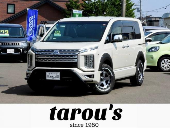 三菱 デリカ D:5 P 4WD 本州仕入 TAROUSセレクション TOYOタイヤ235/70R16/新品アルミ JAOSオーバーフェンダー 新品フロントガード 本革シート 11型純正ナビ オートステップ付(北海道) 4WD 2200(D) 5Dr