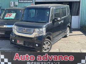 N-BOX+　カスタム Ｇ・Ｌパッケージ ４ＷＤ フルセグナビ ＴＶ パワースライド スペアキー ＨＩＤ オートライト 衝突安全ボディ エアバッグ 盗難防止装置 ４ＷＤ車 Ｗエアバック スマートキー アイドリングストップ ベンチシート ＥＳＣ（北海道） 4WD 660 5Dr