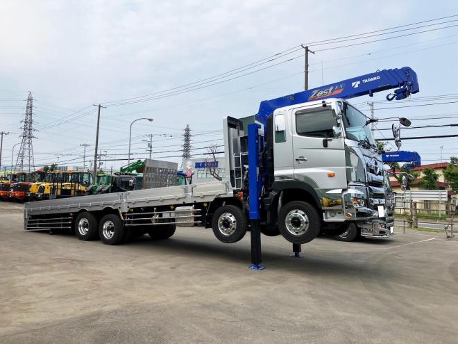 プロフィア未使用　4段ラジコンクレーン車　セルフローダー　重機運搬車ウインチ付　大型トラック
