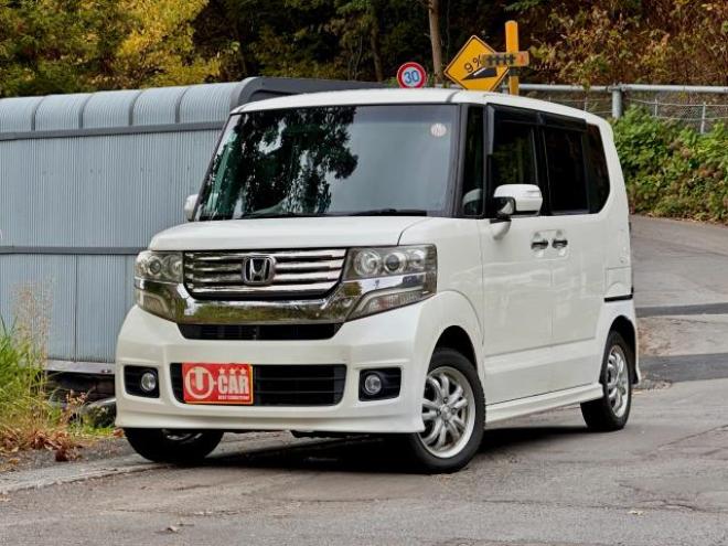 N-BOXカスタムG Lパッケージ　4WD タイミングチェーン車　フルセグテレビ　ナビ　ETC エンジンスターター　HID スマートキー　左パワースライド 4WD 660 5Dr