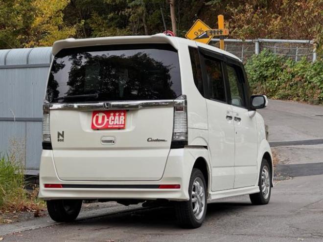 N-BOXカスタムG Lパッケージ　4WD タイミングチェーン車　フルセグテレビ　ナビ　ETC エンジンスターター　HID スマートキー　左パワースライド 4WD 660 5Dr