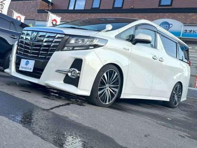 アルファードハイブリッドハイブリッド2.5SR 4WD  ローンが不安な方＜優遇ローン＞寒冷地仕様　純正ワイドナビ