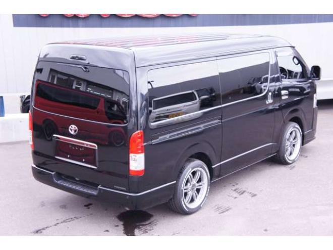 ハイエースバン2.7 スーパーGL ダークプライムII ワイド ミドルルーフ ロングボディ 4WD　フリップダウンモニター・パノラミックビューモニター・デジタルインナーミラー・Fスポイラー・18インチアルミ・ETC 2700