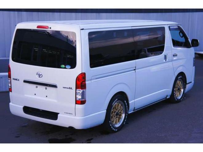 ハイエースバン2.8 スーパーGL ダークプライムII ロングボディ ディーゼルターボ 4WD　ワンオーナー　メモリーナビTV　バックカメラ　ワークエクストラップ17インチAW　ローダウン　415コブラフロントスポイラー　両側パワースライドドア　AC100V　トヨタセーフティセンス　寒冷地仕様 2800