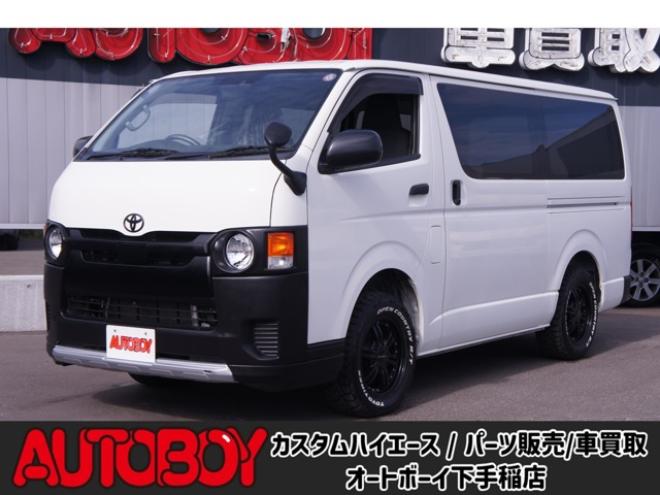 ハイエースバン2.8 DX ロング ディーゼルターボ 4WD　フロントシートセパレート仕様変更済　　　センターコンソール付　415COBRA丸目ライトキット&バッドラッカー16インチAW　415SAFARIフロントスポイラー　TOYOオープンカントリーR/T　電動格納ドアミラー 2800