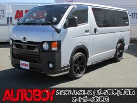 ハイエースバン　2.8 DX ロング ディーゼルターボ 4WD　キーレス 両側スライドドア　415SAFARI丸目キッド 衝突被害軽減システム 車線逸脱防止 横滑り防止 パワーヒート オートハイビーム バックカメラ メモリーナビ フルセグTV 電動格納ミラー 2800