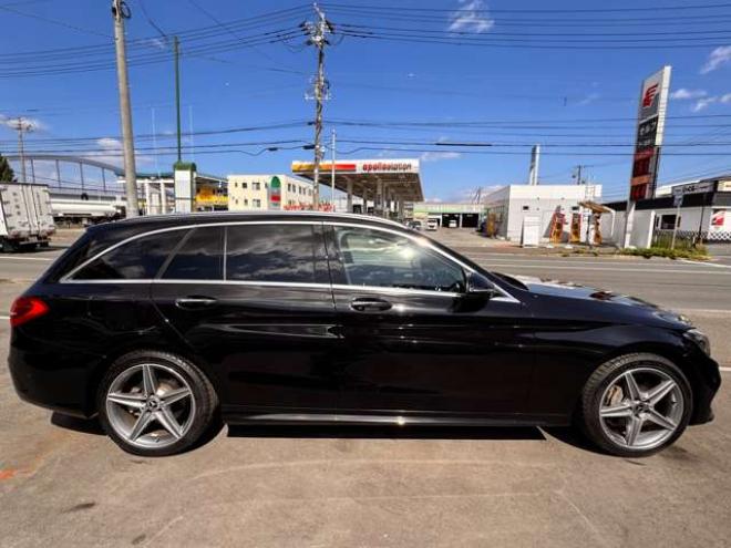 ベンツCクラスワゴン C200 4マチック スポーツ 4WD　ブラインドスポットモニター・ディスタンスパイロットディストロニック・ステアリングパイロット・アイドリングストップ・電動テールゲート・メモリーパワーシート・LEDヘッドライト・純正ナビ・バックカメラ 2000