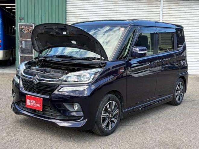 ソリオ1.2 バンディット ハイブリッド MV 4WD　ワンオーナー車4WDデュアルブレーキサポート　左リアパワスラ純正エンジンスターター　シートヒーター 1200