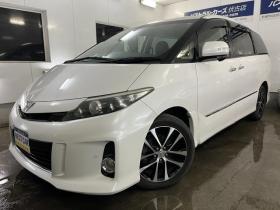 エスティマ　アエラス　プレミアムエディション　本州仕入　寒冷地仕様　禁煙車　両側パワースライドドア　純正ナビ　地デジ　Ｂｌｕｅｔｏｏｔｈ　バックカメラ　純正１８インチＡＷ　社外１６ＡＷ＋スタッドレスタイヤ付　ブラックレザーシートカバー　ＥＴＣ 4WD 2400 5Dr
