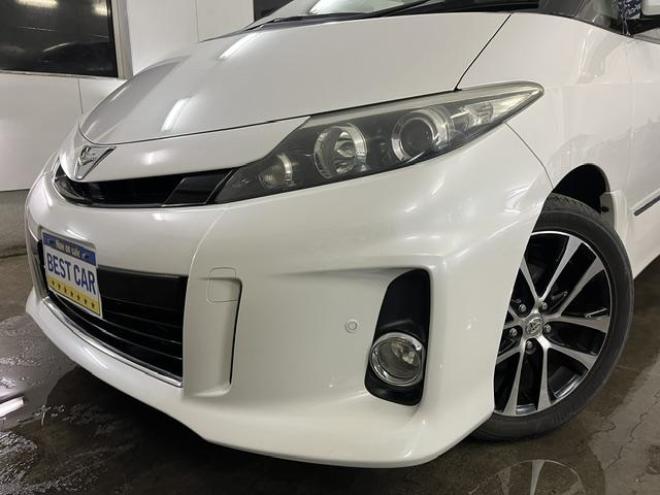エスティマアエラス　プレミアムエディション　本州仕入　寒冷地仕様　禁煙車　両側パワースライドドア　純正ナビ　地デジ　Ｂｌｕｅｔｏｏｔｈ　バックカメラ　純正１８インチＡＷ　社外１６ＡＷ＋スタッドレスタイヤ付　ブラックレザーシートカバー　ＥＴＣ 4WD 2400 5Dr
