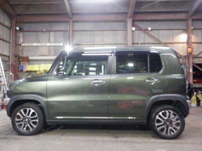 ハスラーJターボ 4WD　本州仕入・後期型・ナビ・TV・B/T・バックカメラ・デュアルカメラブレーキ・LEDライト・スマートキー・プッシュスタート・シートヒーター・パドルシフト・クルコン・ETC・オートライト・アイドリングストップ 660