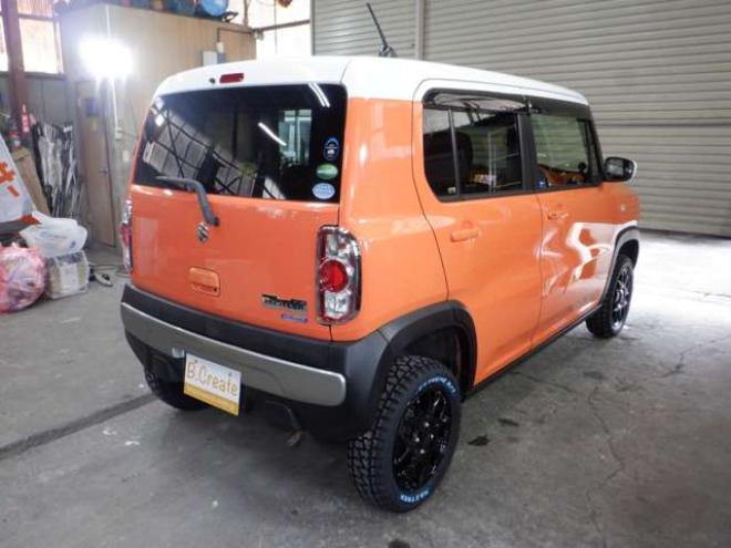 ハスラーG 4WD　本州仕入・後期型・ツートンカラー・ナビ・TV・B/T・リフトアップサス・R/Tタイヤ・衝突軽減・HID・スマートキー・プッシュスタート・ETC 660