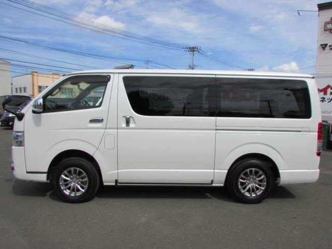 ハイエースバン2.8 スーパーGL 50TH アニバーサリー リミテッド ロングボディ ディーゼルターボ 4WD　ディーゼルターボ/両側パワースライドドア/衝突軽減ブレーキ/LEDヘッドライト/SDナビ/フルセグTV/バックカメラ/ブルートゥース/ETC/オートライト/オートハイビーム/社外アルミホイール 2800
