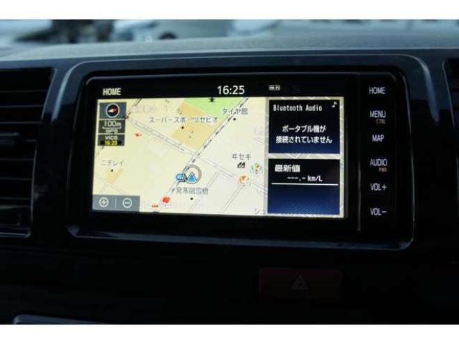 ハイエースバン2.8 スーパーGL ダークプライムII ロングボディ ディーゼルターボ 4WD　ワンオーナー　TRDフロントスポイラー　TRD　TF7Aアルミホイール　両側パワースライドドア　リアヒーター　純正ナビ　フルセグ　Bluetooth　レーダーブレーキ　荷室ダウンライト　車線逸脱警報 2800
