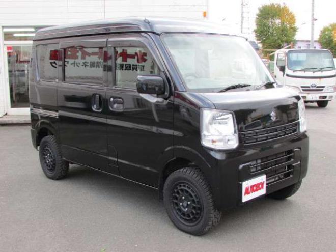 エブリイジョイン ハイルーフ 5AGS車 4WD　パートタイム4WD　キーレス　リアヒーター　フルセグTV　7インチメモリナビ　ベッドキッド　電動格納ミラー　社外タコメーター　DVD/CD　AUX　Bluetooth　 ハイルーフ 660