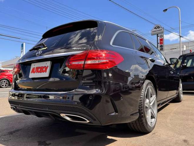 ベンツCクラスワゴン C200 4マチック スポーツ 4WD　ブラインドスポットモニター・ディスタンスパイロットディストロニック・ステアリングパイロット・アイドリングストップ・電動テールゲート・メモリーパワーシート・LEDヘッドライト・純正ナビ・バックカメラ 正規輸入車 2000