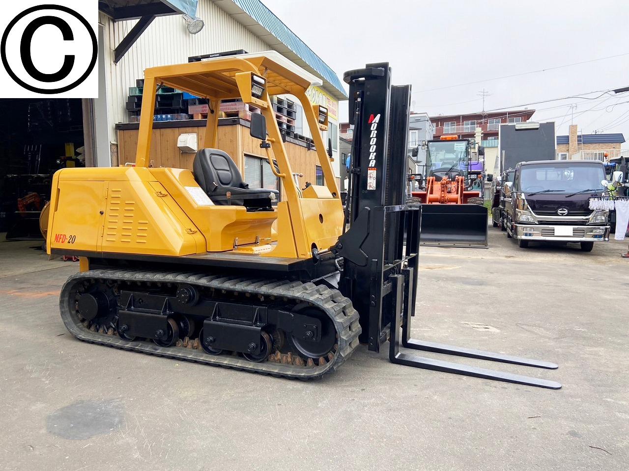 フォークリフト  モロオカ　中古　MFD-20　不... モロオカ　中古　MFD-20　不整地クローラ式フォークリフト