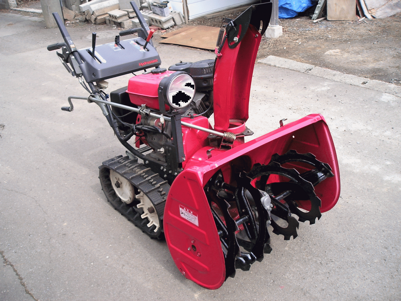 ホンダ除雪機hs870  8馬力最終型！　シューター上下左右手動　オーガ上下手元ガス圧で楽々 ホンダ除雪機hs870 8馬力最終型！ シューター上下左右手動 オーガ上下